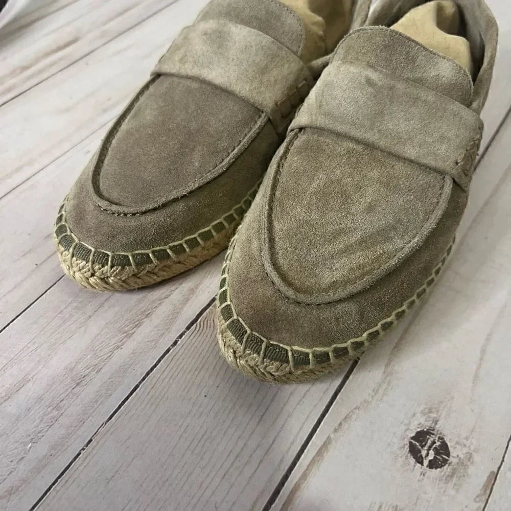 ViNCE Taupe Suede Espadrilles Shoes